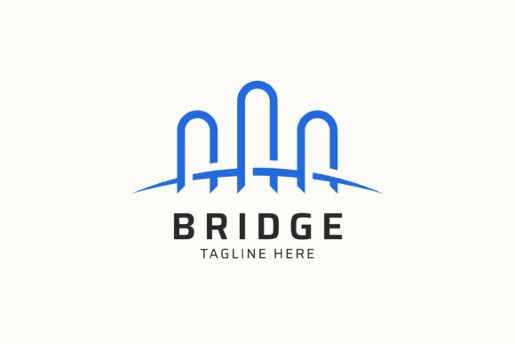 Abstract Linear Bridge Logo Business Graphics & Logos