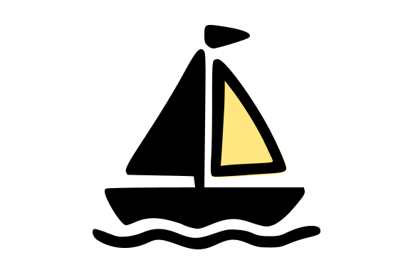 Classic Sailboat on Blue Water Graphics and Illustrations Review