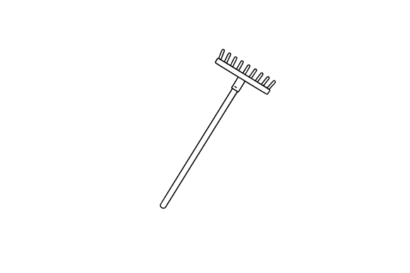 Garden Rake Clip Art Review for Embroidery