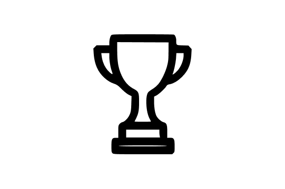 Golden Trophy Cup Outline for Sports Graphics and Illustrations Review