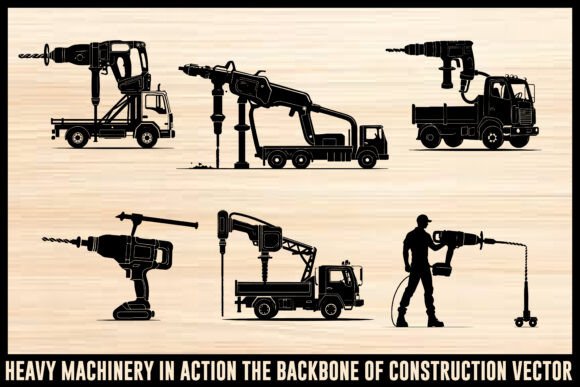 Heavy Machinery in Action – the Backbone of Construction Graphics for Crafts