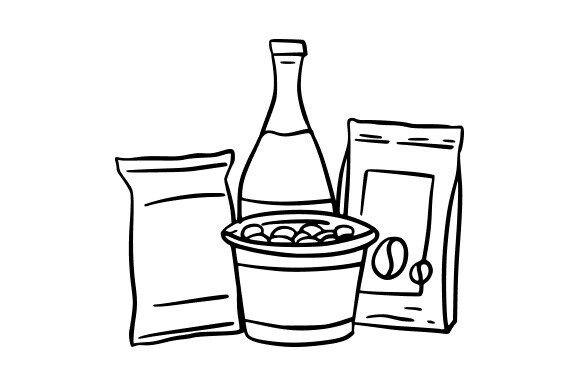 Packaged Food Sketch Graphics and Illustrations Review