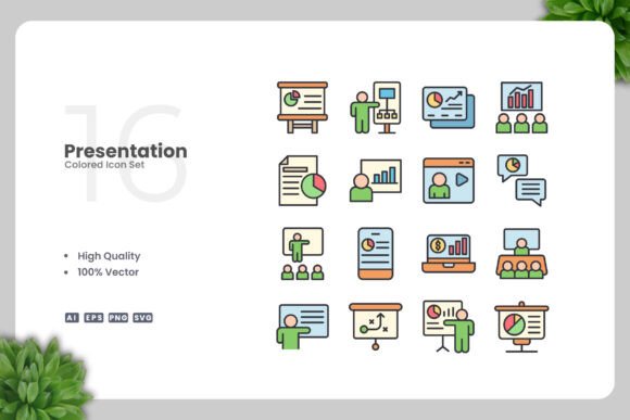 Presentation Colored Icons: A Designer’s Review for Modern Graphics