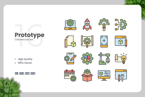 Prototype Colored Icons Graphics