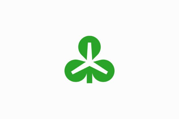 Shamrock Windmill Logo Abstract Nature Graphics and Logo Templates Review