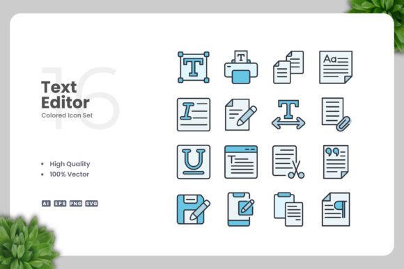 Text Editor Colored Icons: A Practical Review for Graphics and Icons