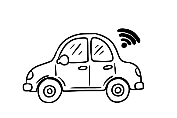 Wireless Communication Car Graphics and Illustrations